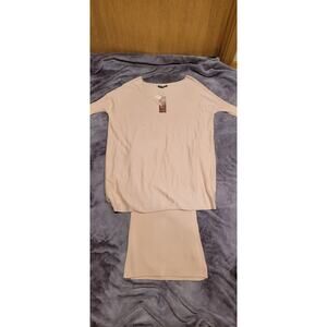 Peruvian Connection 2-pice set (top and skirt) Pima Cotton Blend Pink Size Large